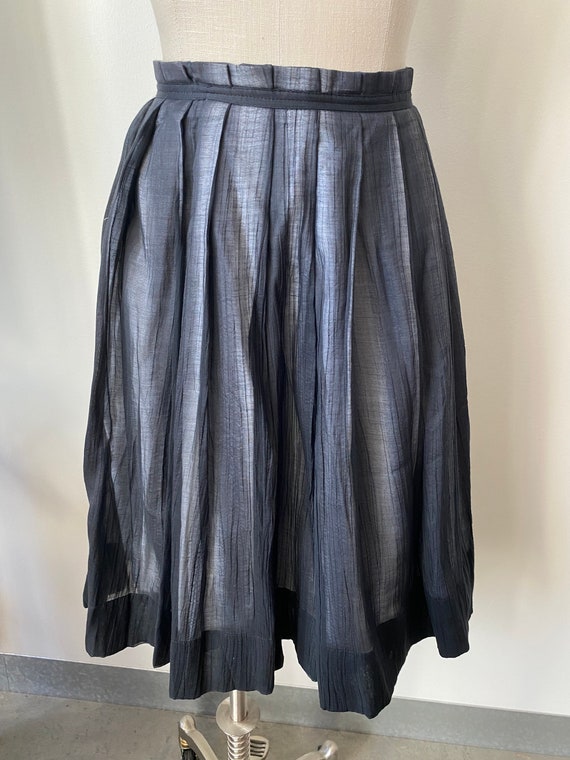 Hugo Boss Pleated Black Skirt Large Size Vintage - image 2