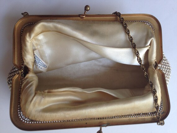 Whiting And Davis Cream Mesh Purse - image 5