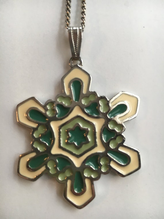 Snowflake Cookie Ornament Necklace By Wallace Silv