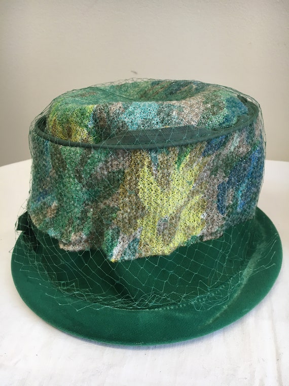 Green Bucket Hat With Netting - image 6