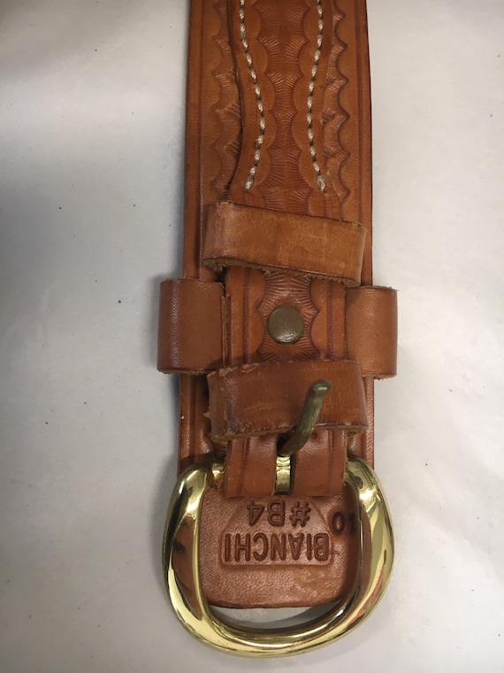 Bianchi Tooled Leather Belt
