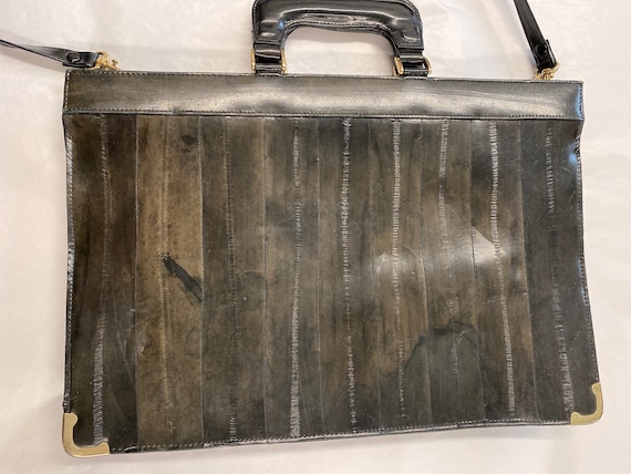 Eel skin briefcase sale