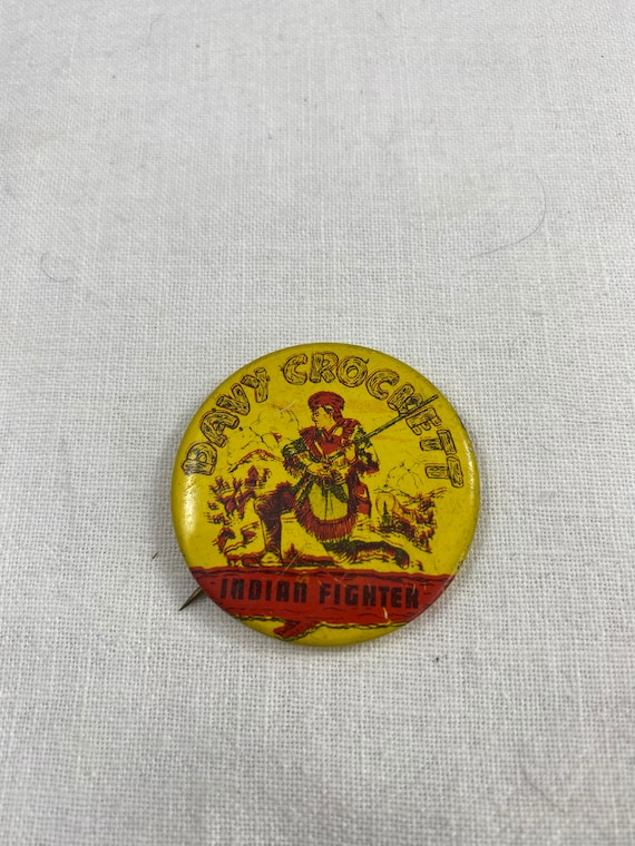 Davy Crocket Pinback Button - image 2