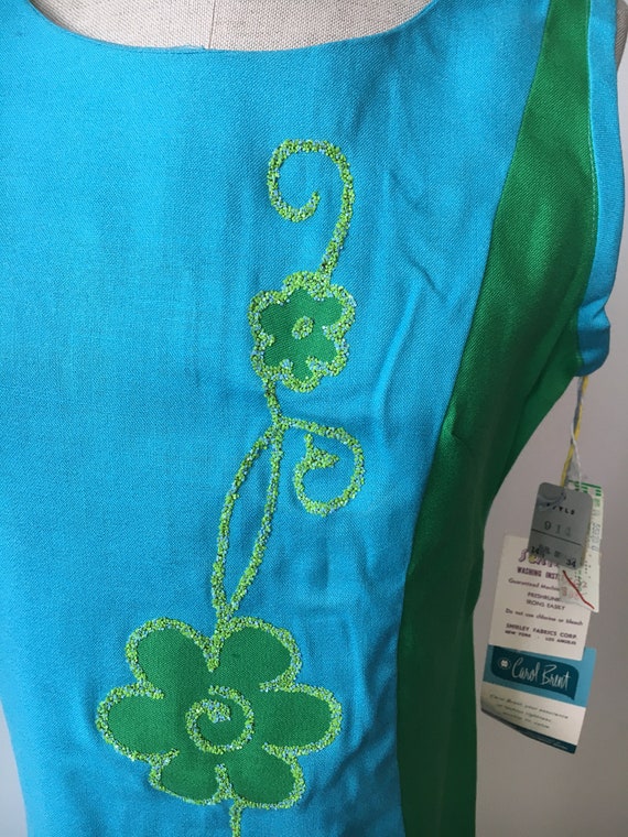 Carol Brent Mod Blue Shift Size 14 - image 3