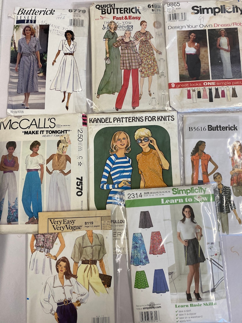 8 Vintage Patterns 1980/'s McCall/'s