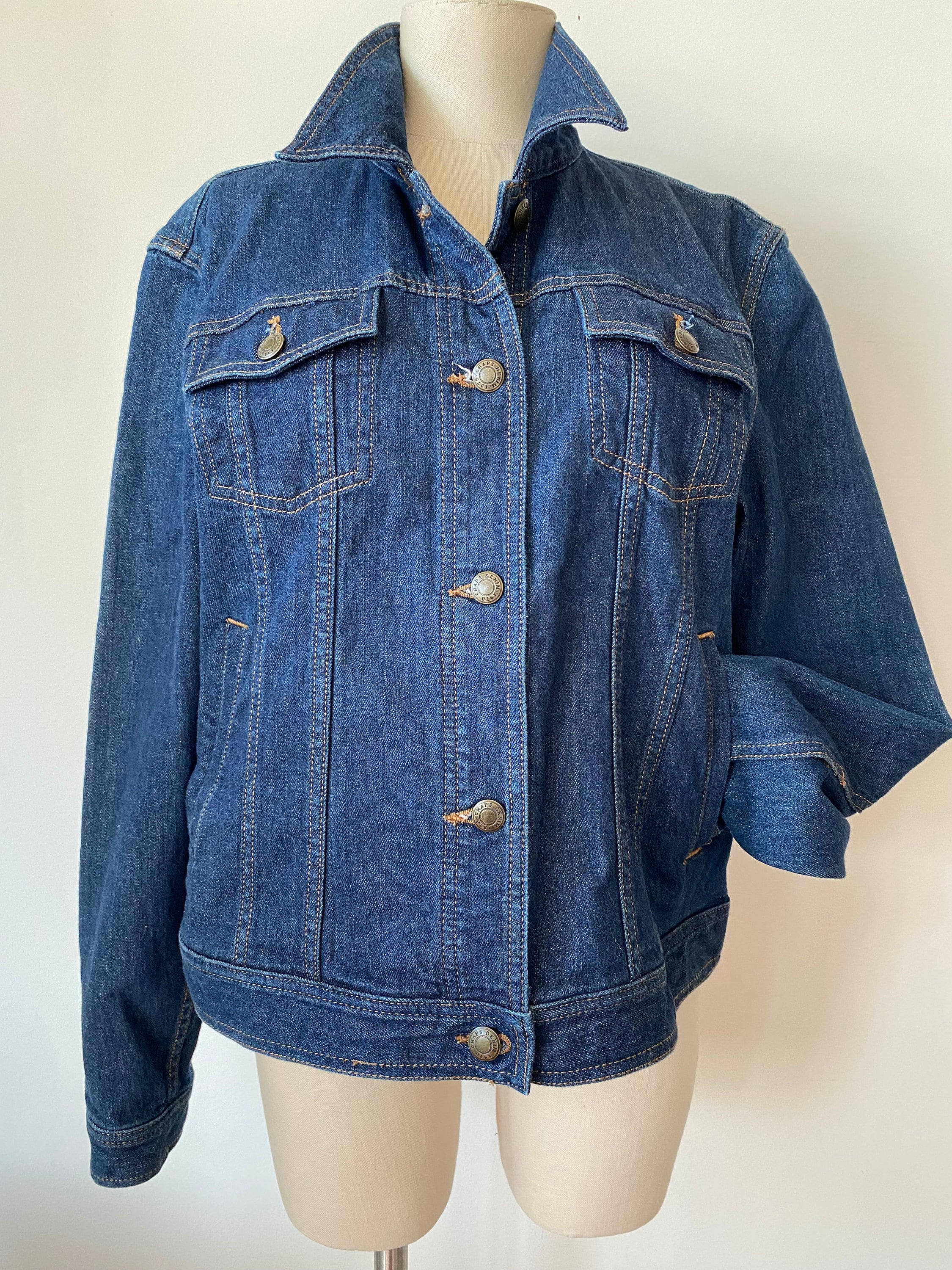 Chaps Ralph Lauren Jean Jacket Large - Etsy