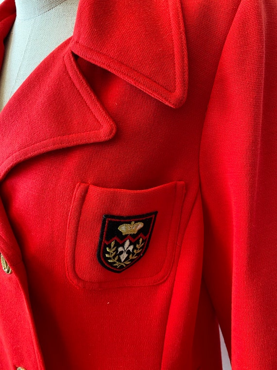 Red Nautical 1970's Blazer