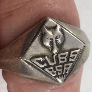 Sterling Silver Cub Scout Ring Size 5