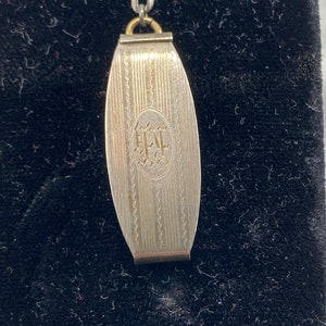 Sterling Silver Pocket Watch Fob Monogramed