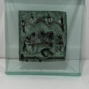 The Dance Of Salome Bronze on Glass Plaque