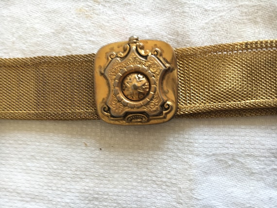 Antique Mesh Victorian Gold Filled Belt