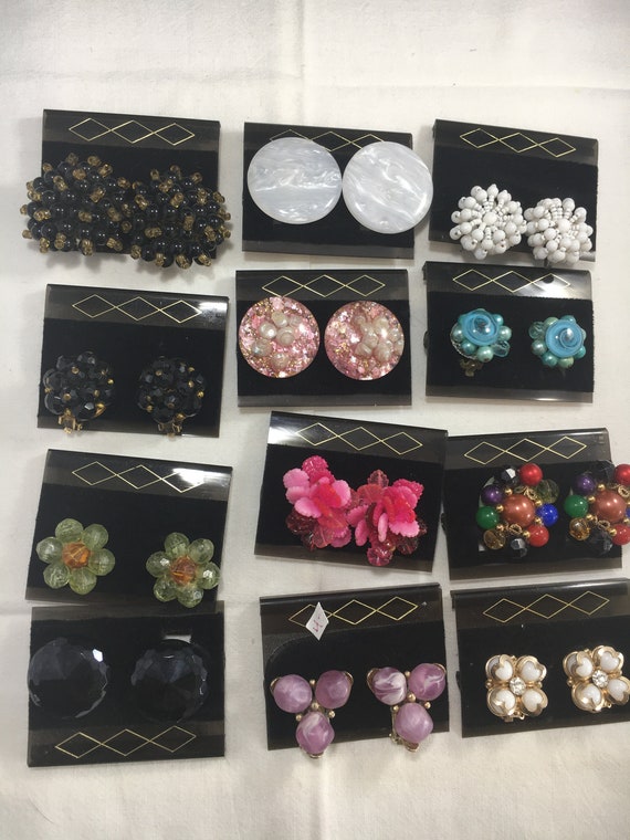 12 Assorted Clip On Earrings #5