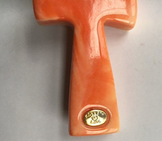 Kenneth J. Lane Orange Ankh Necklace - image 3