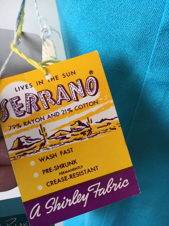 Carol Brent Mod Blue Shift Size 14 - image 6