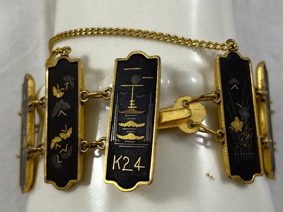 Japanese Damascene Panel Bracelet - image 3