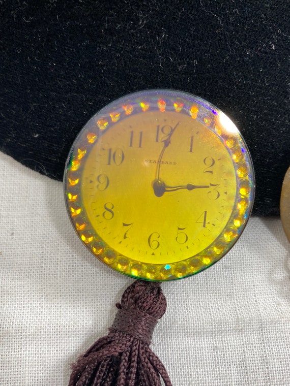1990'S Hologram Clock Time Piece Brooches CHOICE - image 2