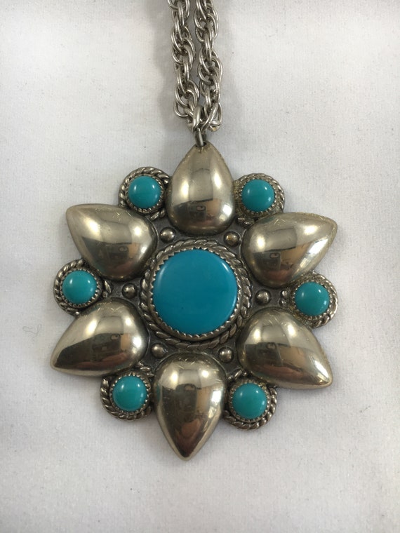 Bell Nickel Silver Flower Pendant