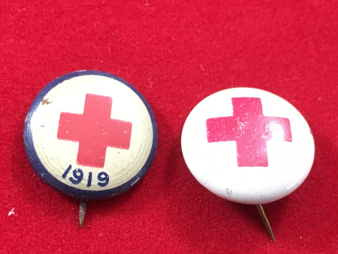1919 Red Cross Pinback Buttons - Etsy