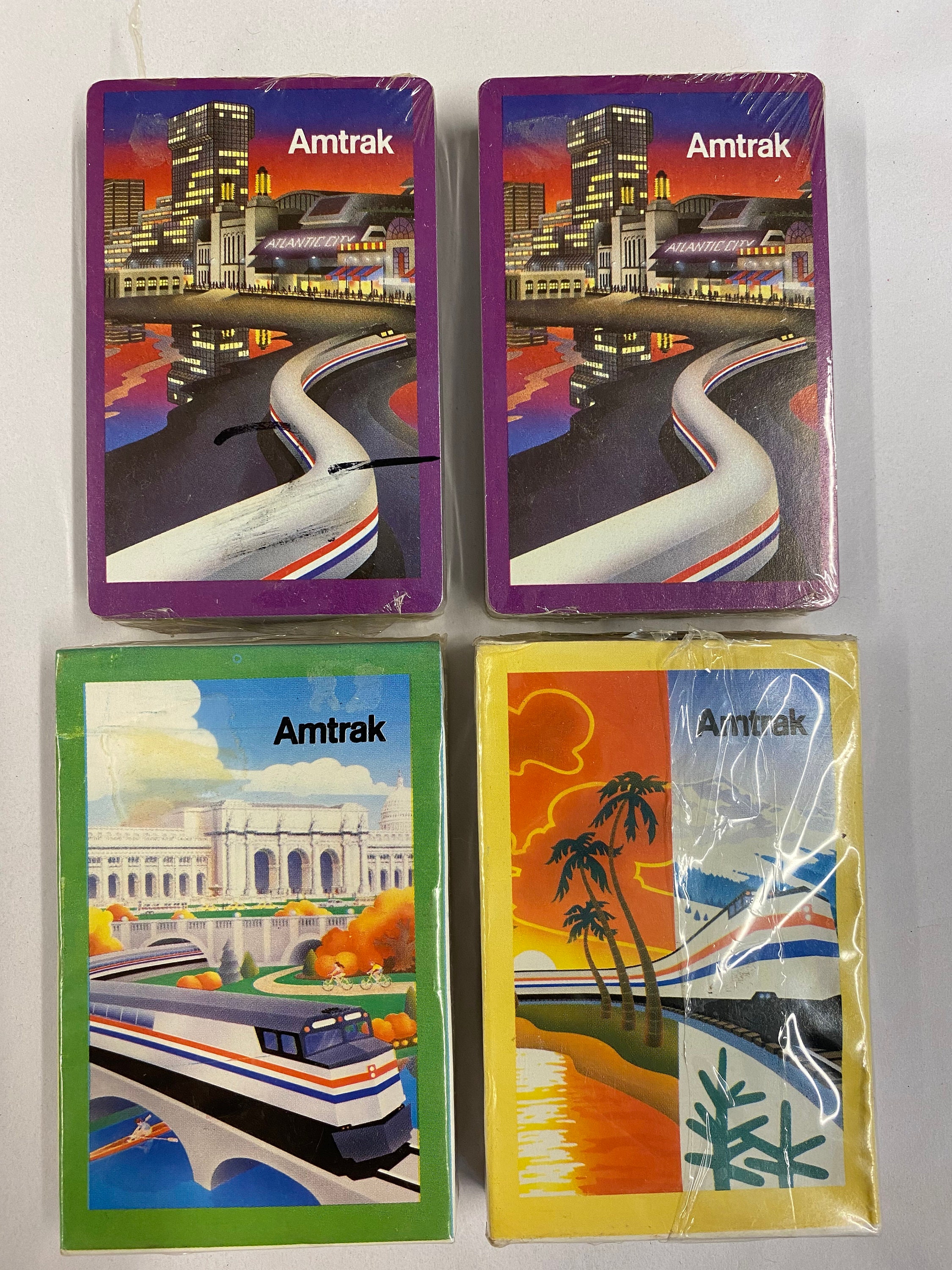 Amtrak Railroad Playing Cards In Shrinkwrap Etsy