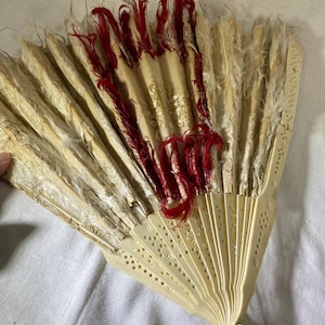 Late 1800&#39;s Bone Feather Fan AS Found