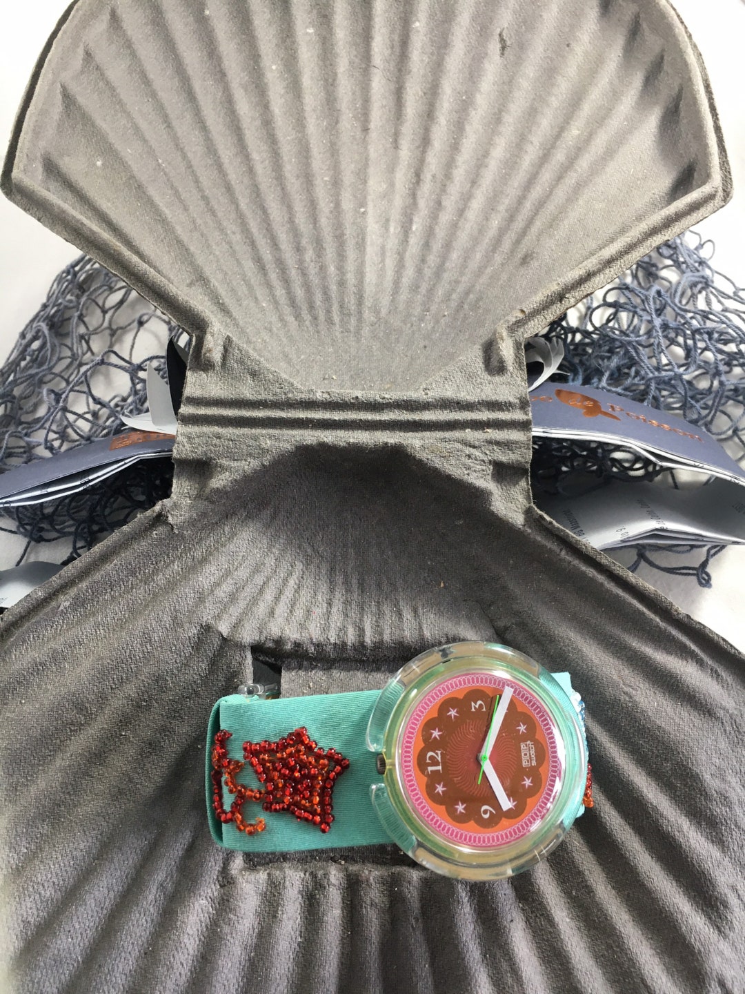 Swatch Pop Watch Soupe De Poisson Clam Shell Watch - Etsy
