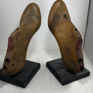 Antique Cobbler Shoe Form Shoe Lasts Bookends Primitive Shoe Lasts