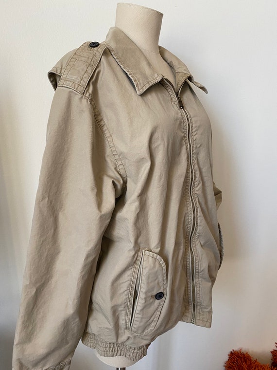 Beige Classic Harrington Izod Jacket - image 4