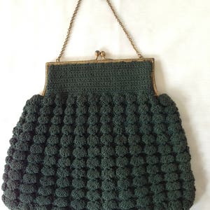 Green Crocheted Corde Handbag image 1