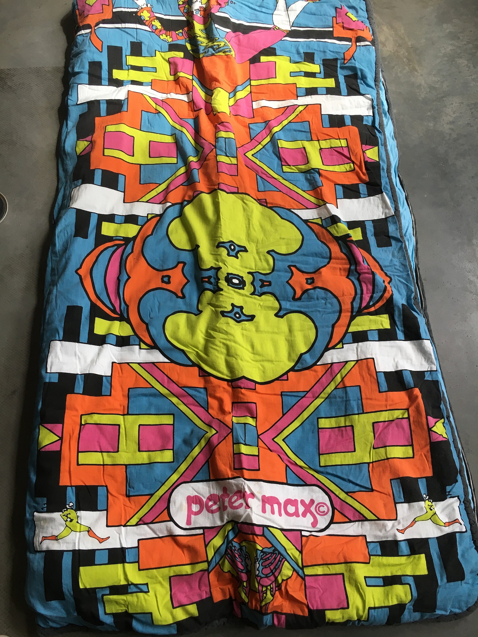 Peter Max 1970's Sears Sleeping Bag Etsy