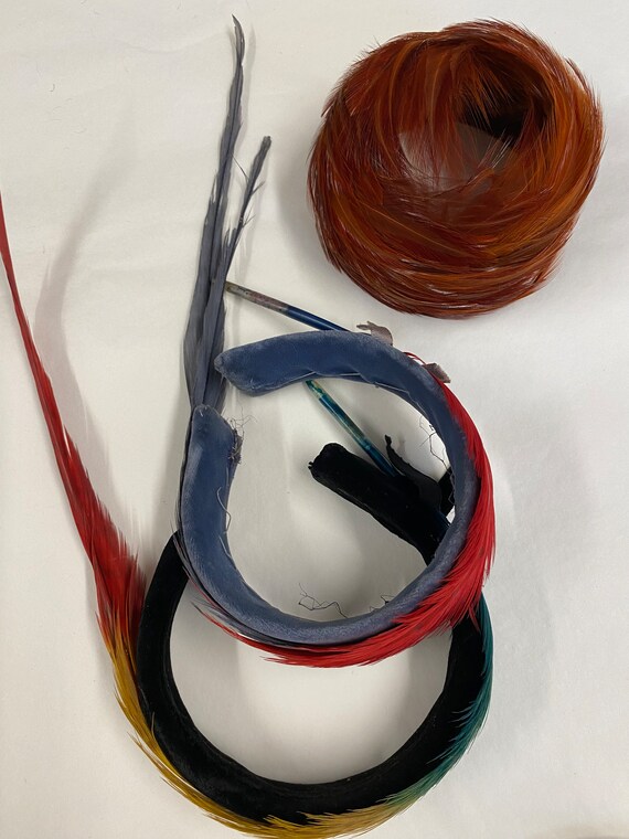 Feather Headbands Vintage Headbands Lot Of 3
