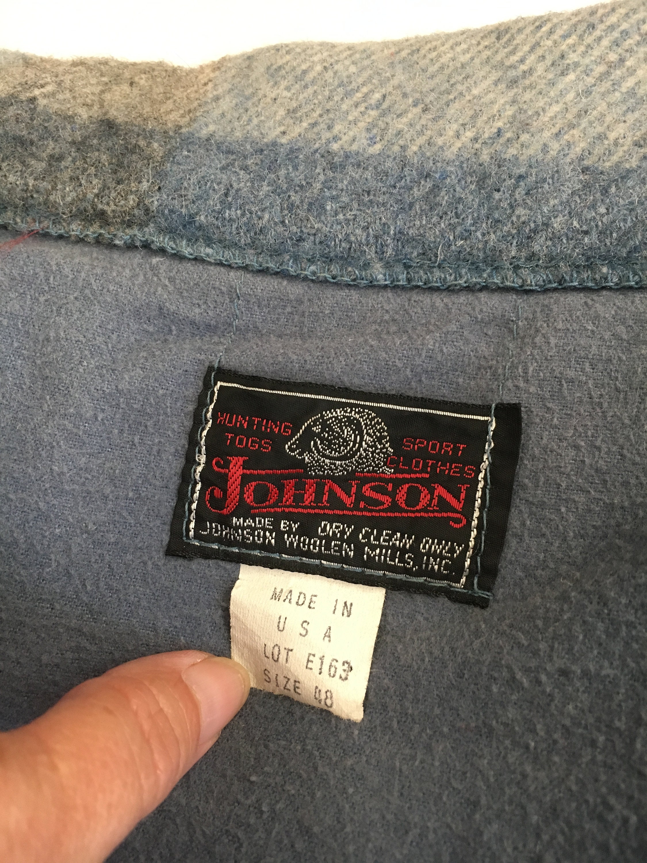 Johnson Brothers Grey/blue Plaid Hunting Jacket - Etsy