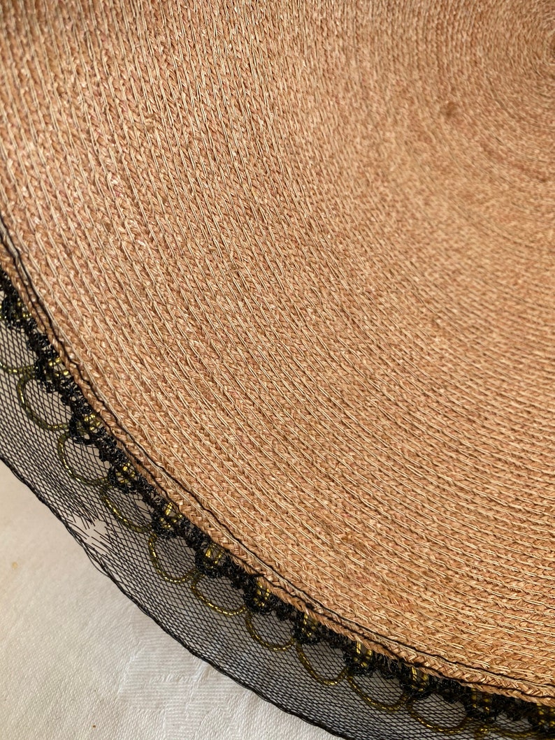 Collapsible Woven 1940/'s Ladies Hat