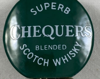Tapón vertedor publicitario para botellas de whisky escocés Chequers