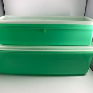 Jadite farbige Tupperware Gemüsebehälter