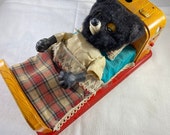 Linemar Tin Sleeping Bear Mechanical Battery Operated Toy As Found