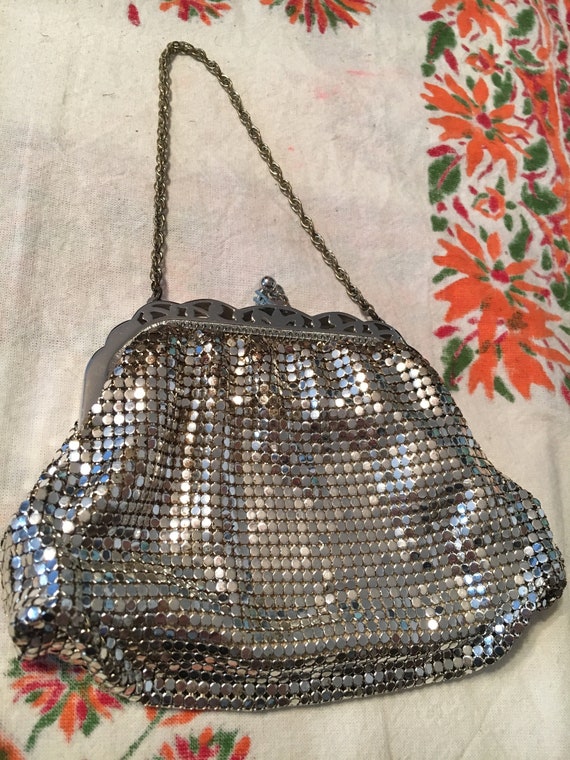 Whiting And Davis Silver Mesh Purse New In Box