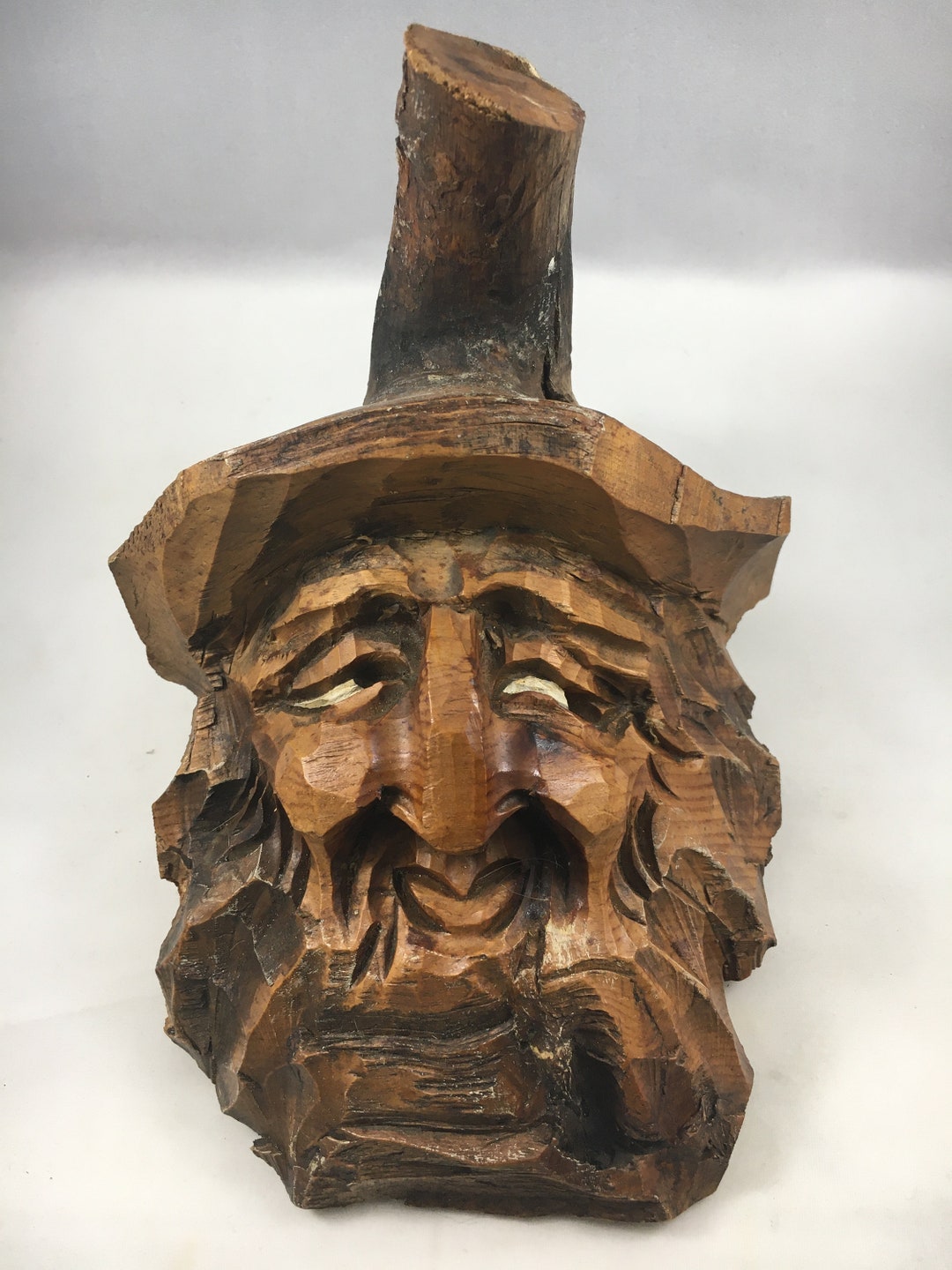 Carved Wood Folk Art Mountain Man - Etsy