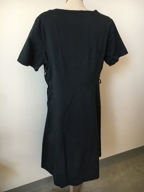 Black Large Vintage 1960's Dress - image 6
