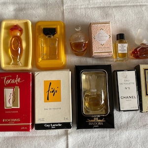 9 Miniature Unused Perfume Bottles Chanel Joop Dali Fidgi Isadora Tocade Dilyo