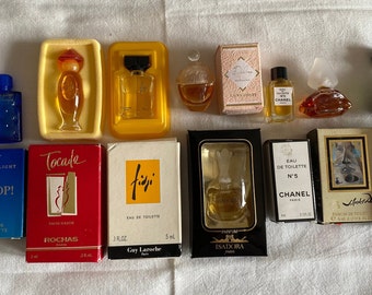 9 Miniature Unused Perfume Bottles Chanel Joop Dali Fidgi 