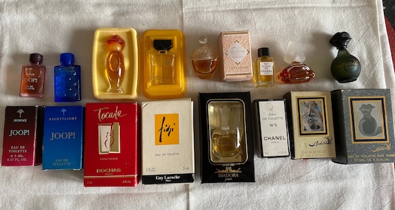 9 Miniature Unused Perfume Bottles Chanel Joop Dali Fidgi 