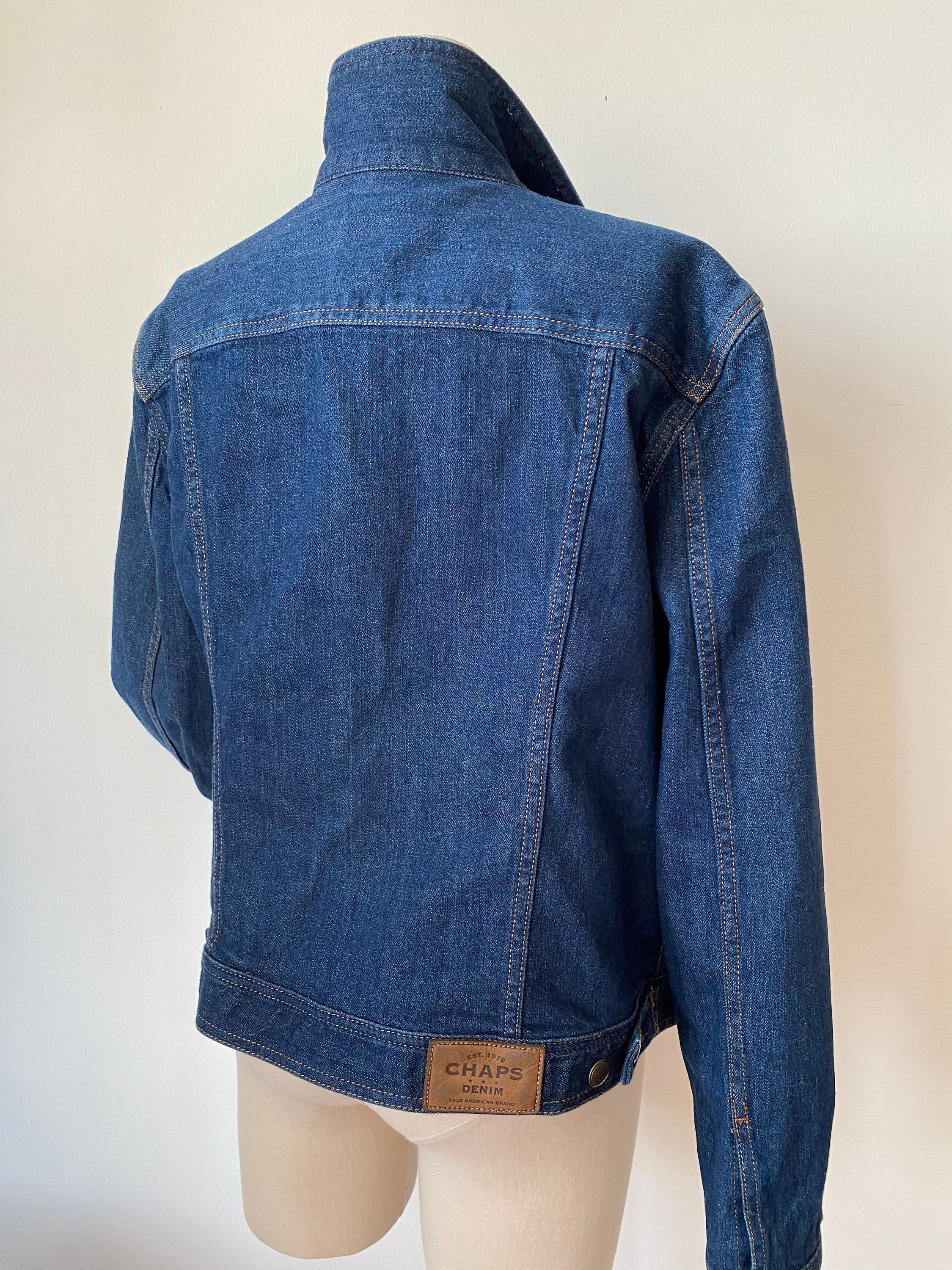 Chaps Ralph Lauren Jean Jacket Large - Etsy