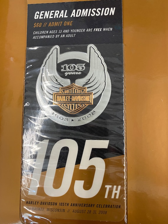 Harley Davidson 105th Anniversary Copper Bracelet & Leather Wallet