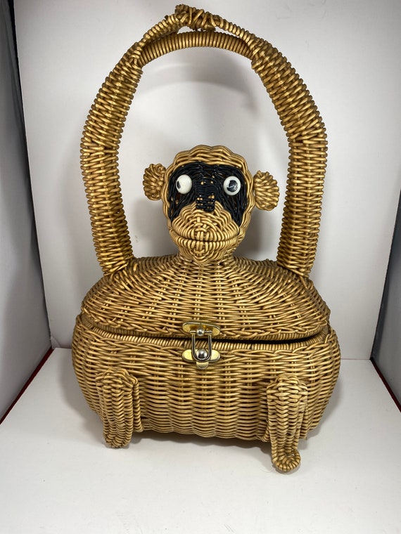 Marcus Brother's Wicker Straw Monkey Purse