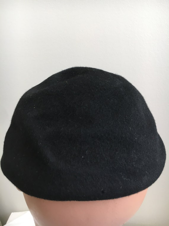 Black Wool 1930's Hat - image 4