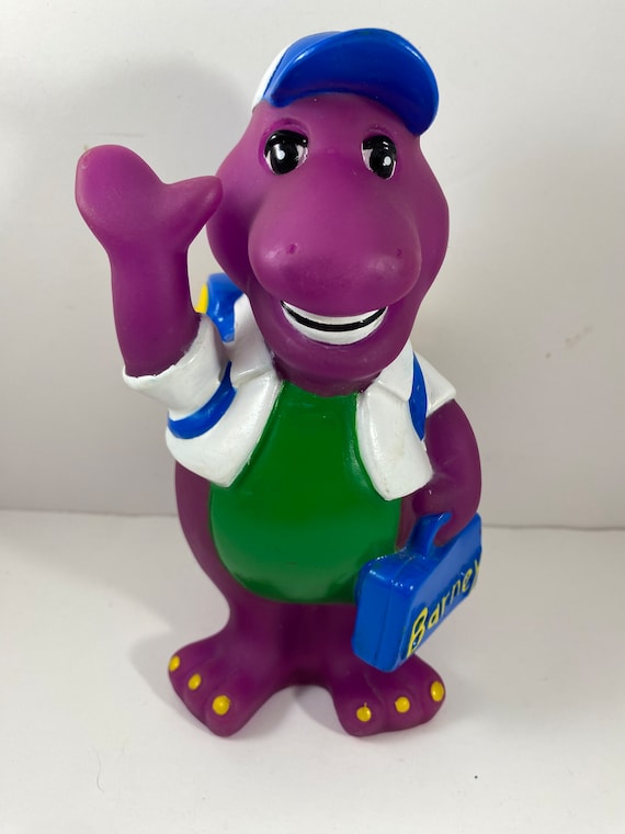 Barney the Purple Dinasaur Goes to School 7'' Plastic Coin Bank - Etsy
