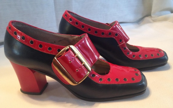 Cover Girl Leather Mod 1970's Shoes