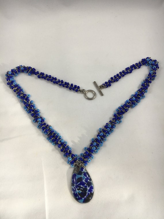 Enamel Glass Bead Necklace