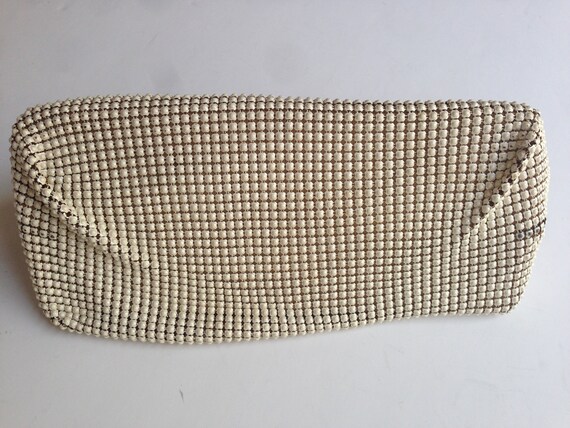 Whiting And Davis Cream Mesh Purse - image 9