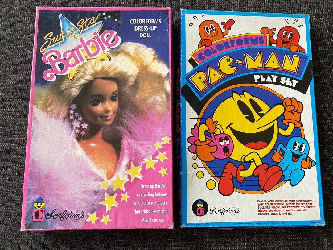Pac-man and Barbie Colorforms as Is - Etsy Canada